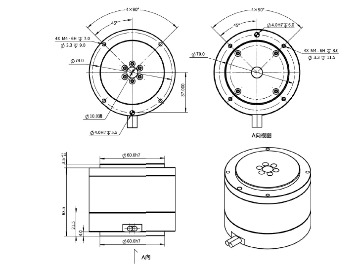 EDDR80-H67-MI外轉(zhuǎn)子力矩電機(jī)